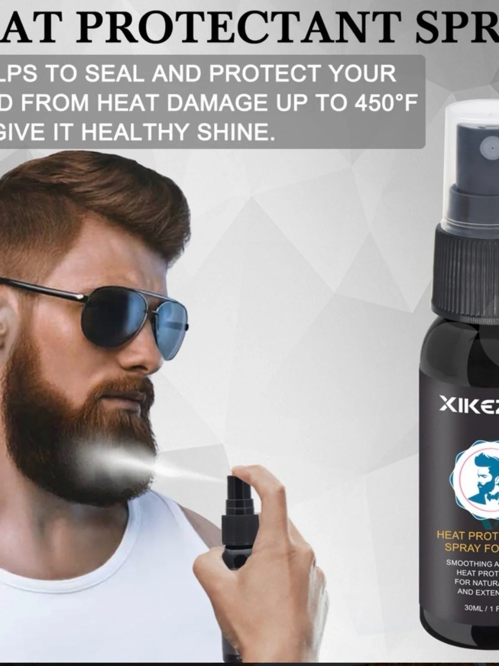 Men's Beard Straightener Beard Care Kit Professional and 100% Pure and Natural